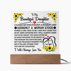 TO MY DAUGHTER SQUARE ACRYLIC PLAQUE