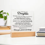 TO MY DAUGHTER CHAPTERS SQUARE PLAQUE